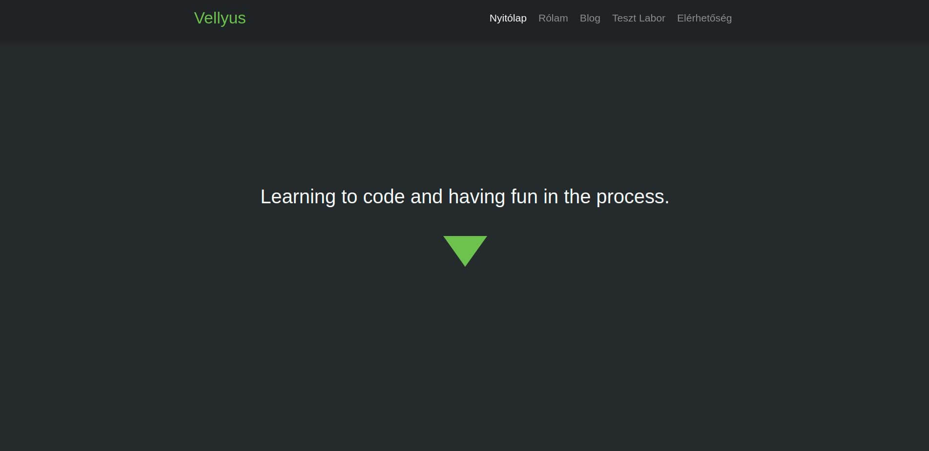 Image of personal website